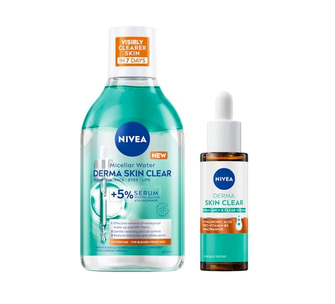 NIVEA Derma Skin Clear Serum & Micellar Water 400 ml + 30 ml