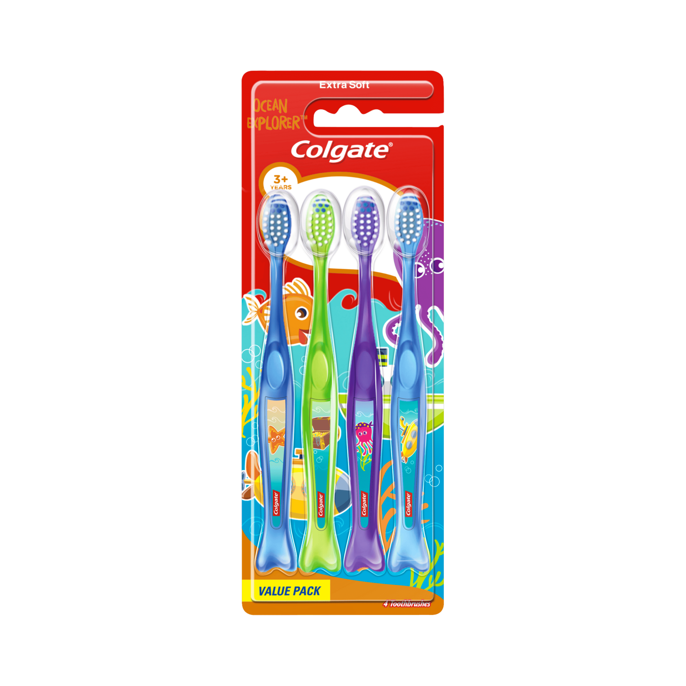Colgate Toothbrush Kids 3+ Ocean Explorer 4 stk