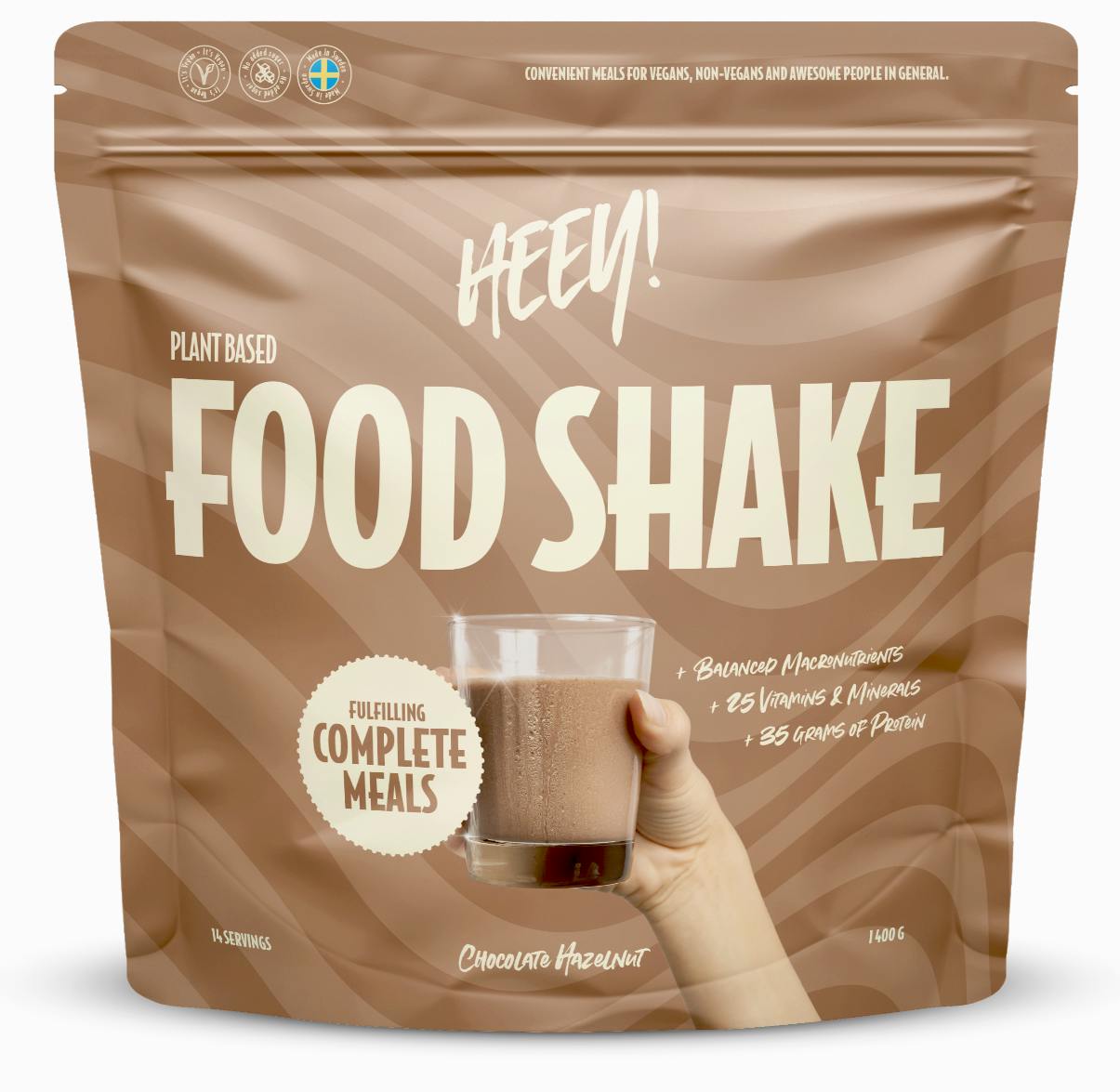 Heey! Vegan Food Shake Chocolate Hazelnut 1400 g