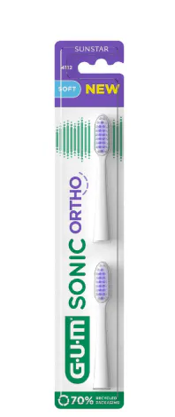 GUM Sonic Ortho Brush Heads 2 stk