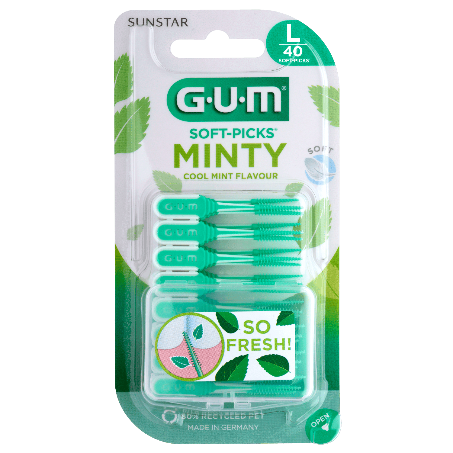GUM Soft-Picks Minty Large 40 stk