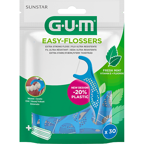 GUM Easy-Flossers With Flouride, Vitamin E & Mint 30 pcs
