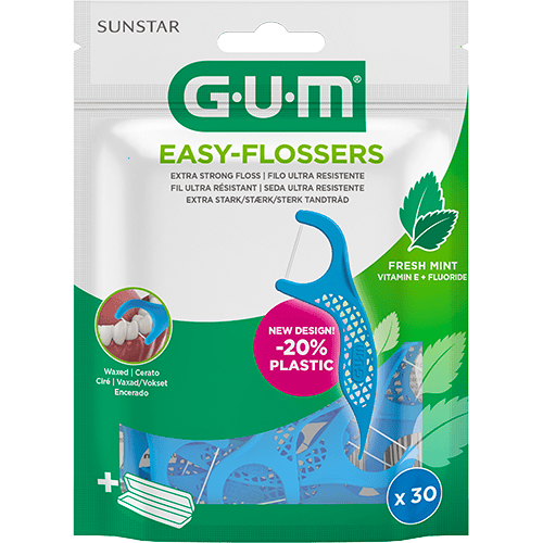GUM Easy-Flossers With Flouride, Vitamin E & Mint 30 stk
