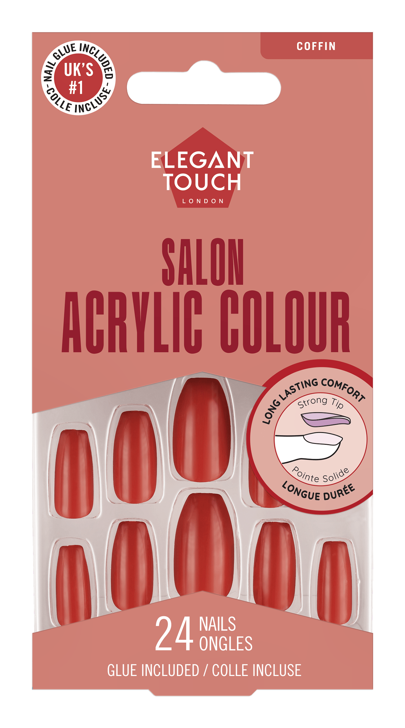 Elegant Touch Colour Acrylics Poppy Pomegranate 1 st