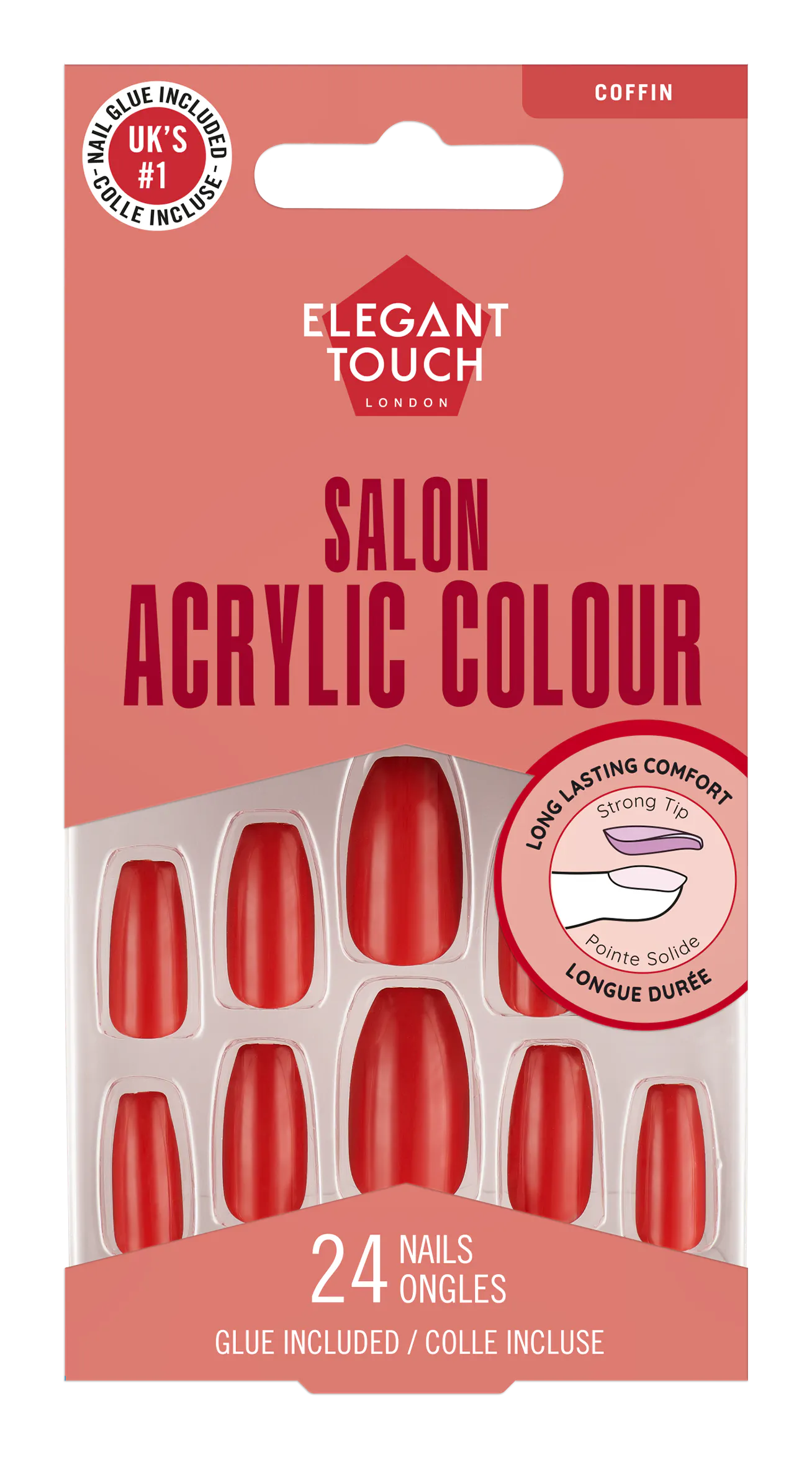 Elegant Touch Colour Acrylics Poppy Pomegranate 1 st
