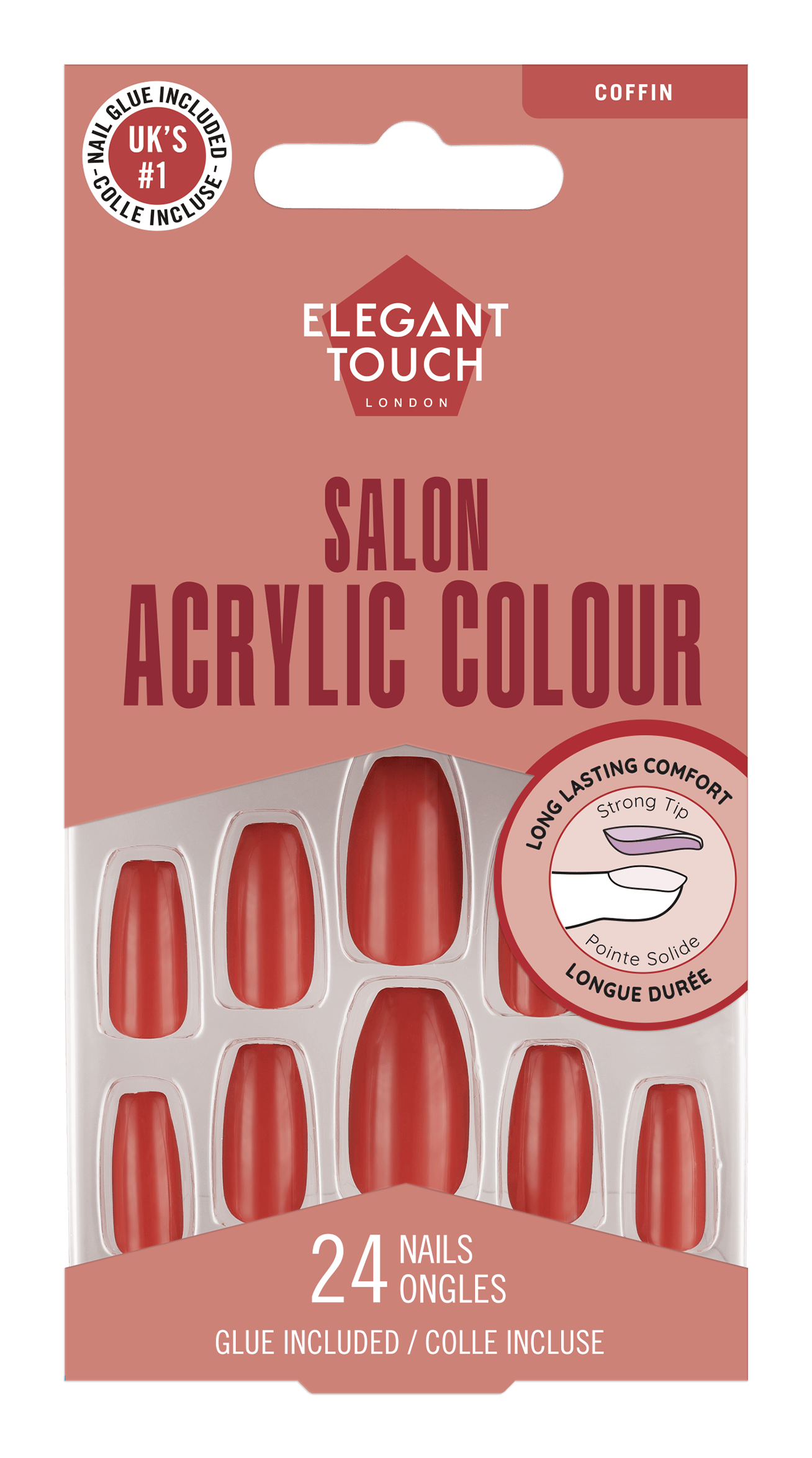Elegant Touch Colour Acrylics Poppy Pomegranate 1 stk