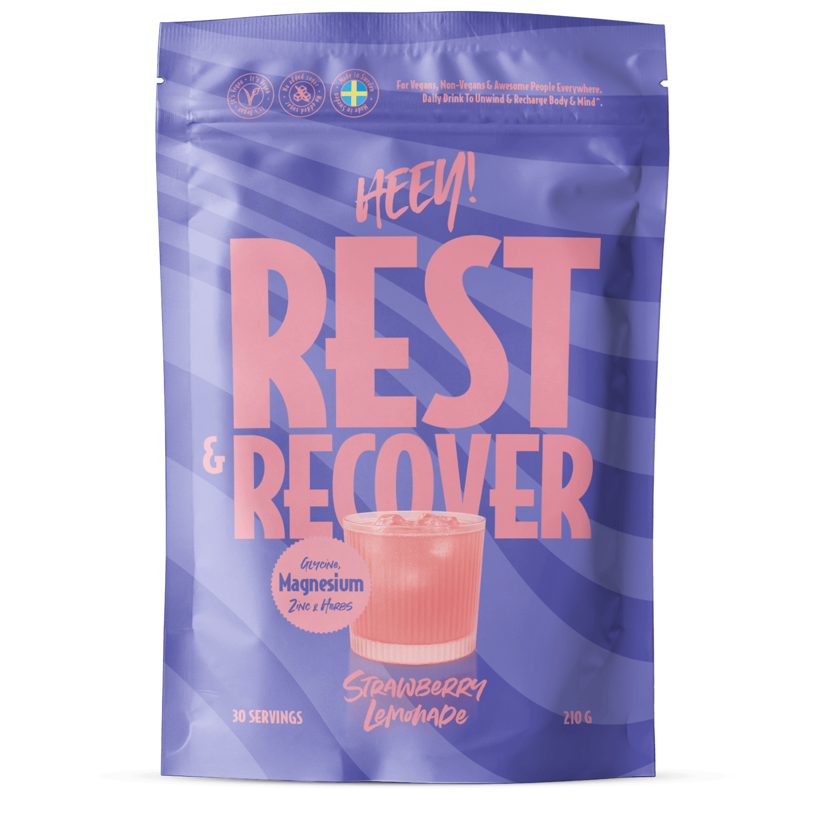 Heey! Rest & Recover Magnesium Strawberry Lemonade 210 g