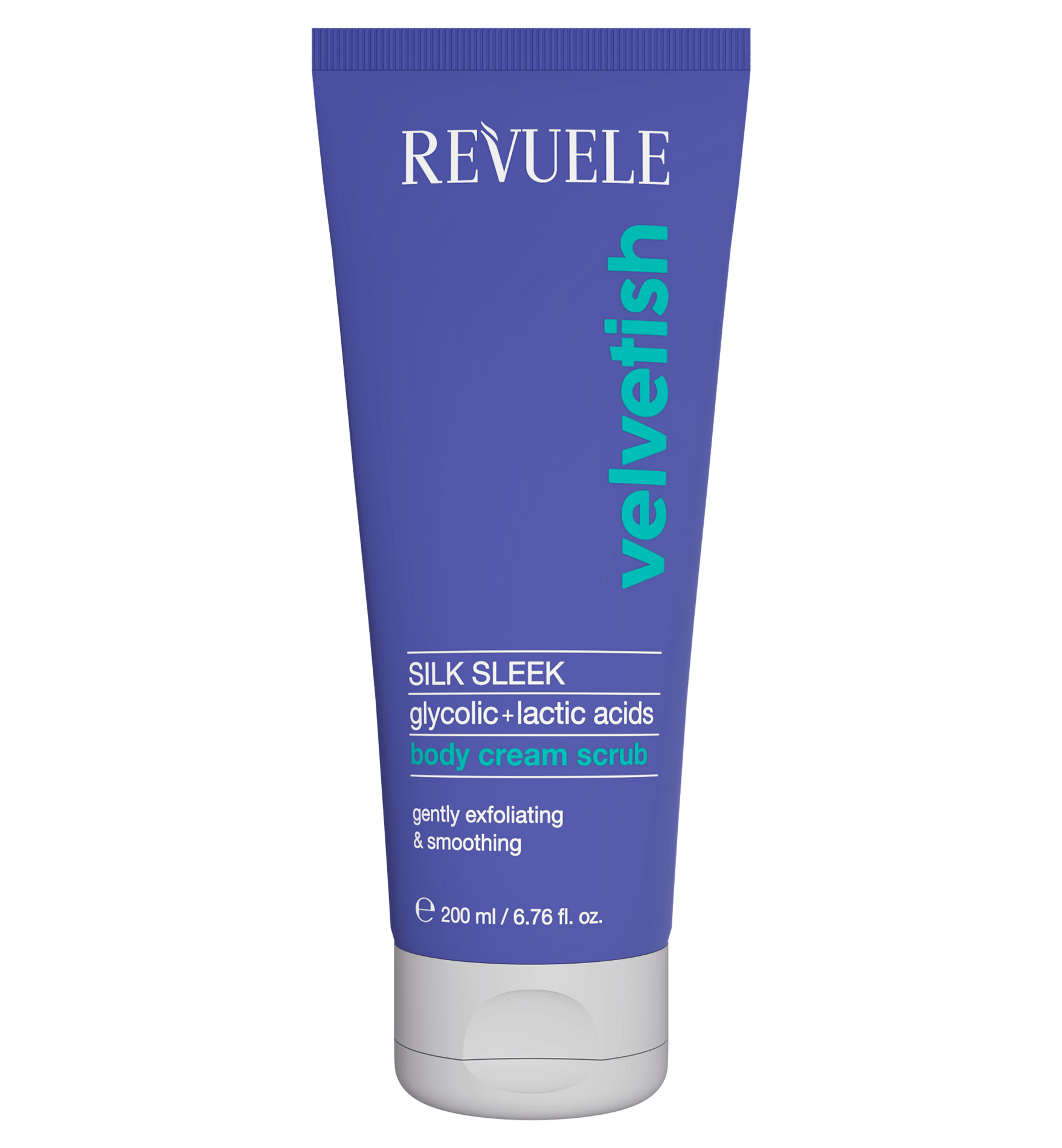 Revuele Silk Sleek Body Cream Scrub Glycolic + Lactic Acids 200 ml