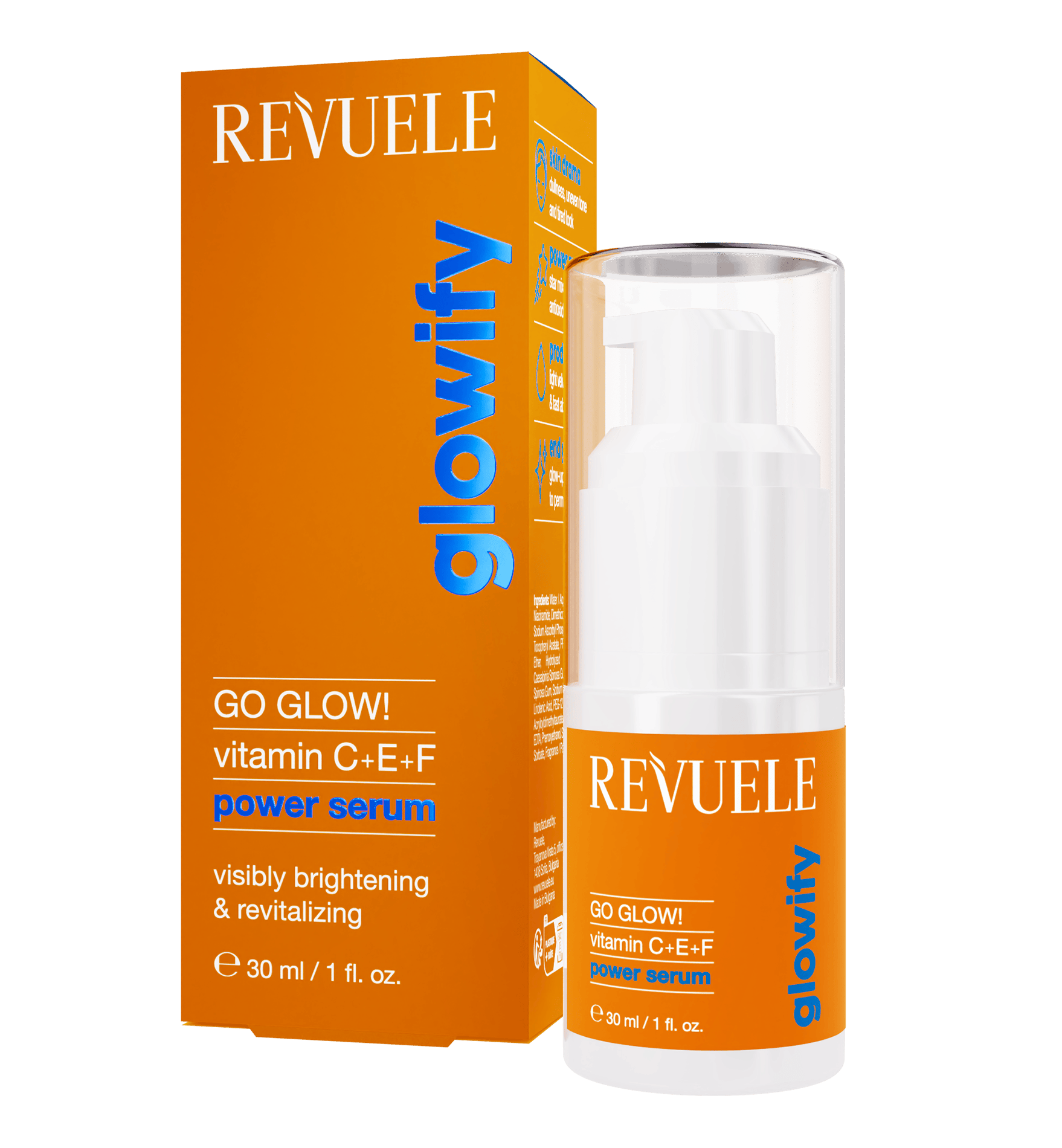 Revuele Go Glow! Power Serum Vitamin C + E + F 30 ml