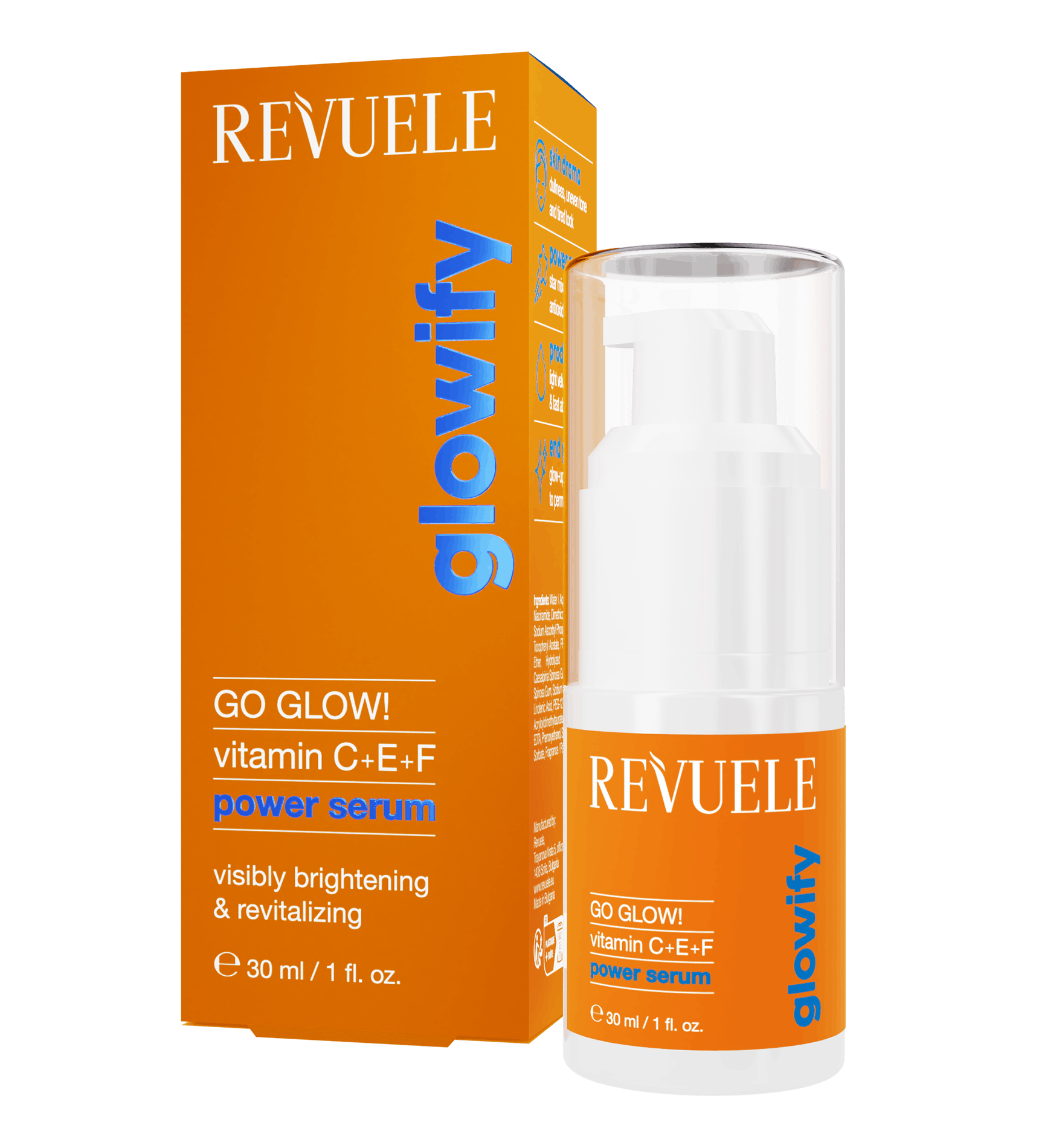 Revuele Go Glow! Power Serum Vitamin C + E + F 30 ml