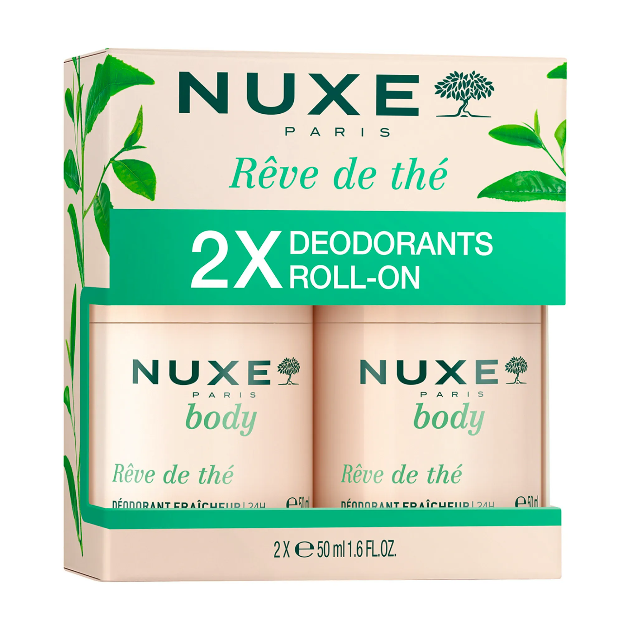 Nuxe R&ecirc;ve De Th&eacute; Deo Roll On 50 ml + 50 ml
