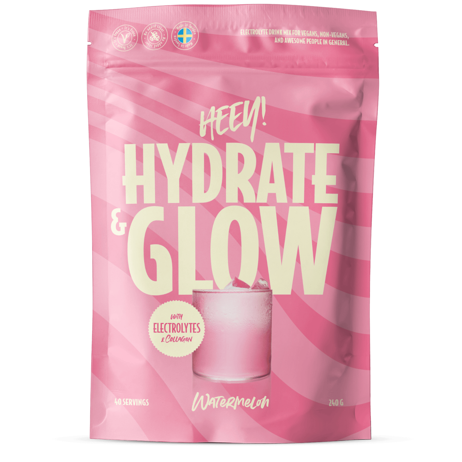 Heey! Hydrate & Glow Electrolytes + Coll-egan® Watermelon 240 g