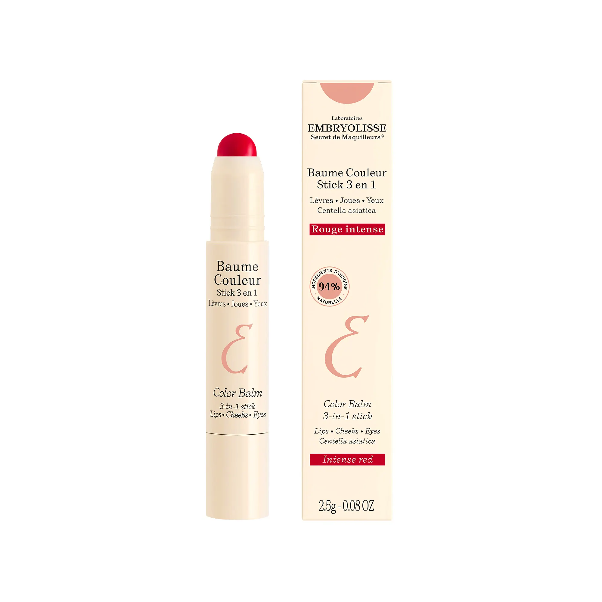 Embryolisse Color Balm 3-in-1 Stick Intense Red 5 g