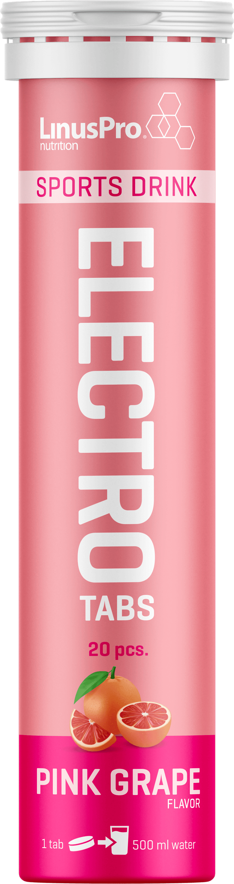 LinusPro Elektrolyt Tabs Pink Grape 20 stk