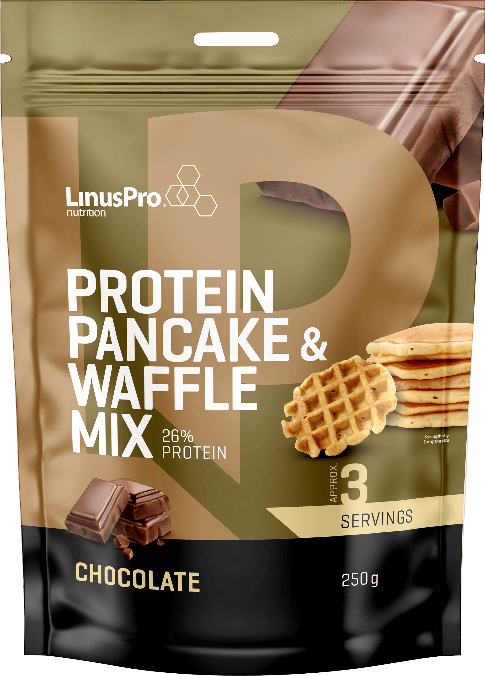 LinusPro Protein Pancake & Wafflemix Chocolate 250 g