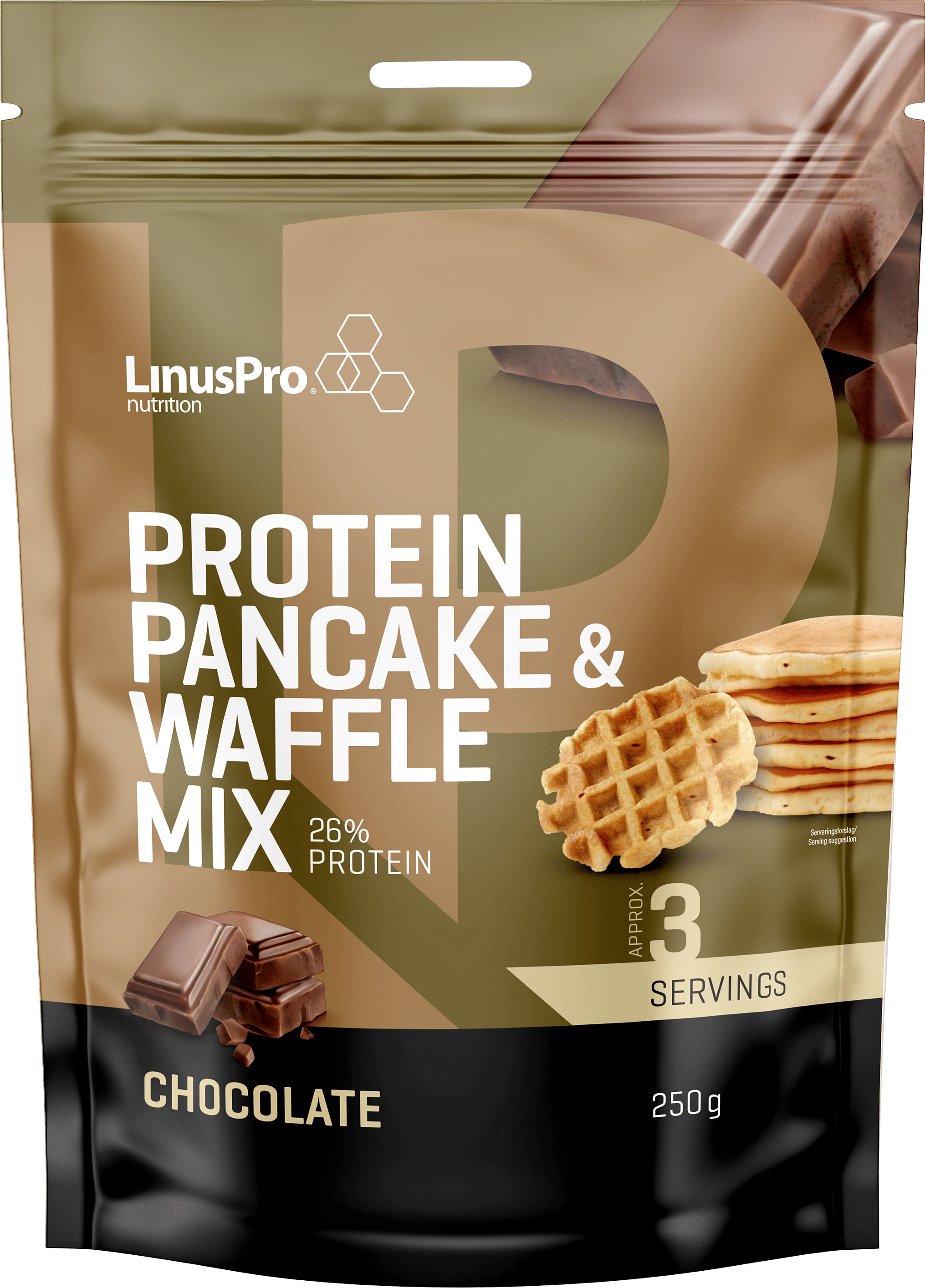 LinusPro Protein Pancake & Wafflemix Chocolate 250 g