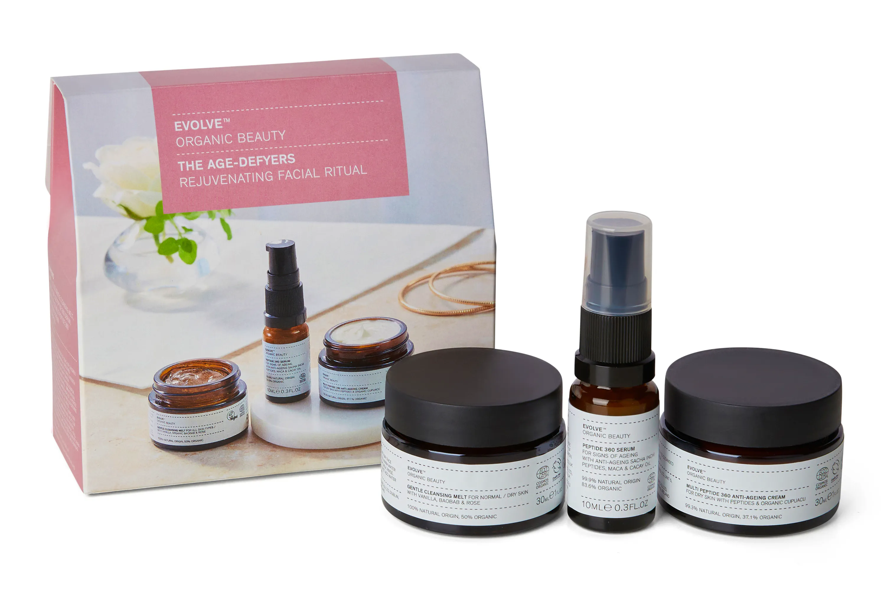 Evolve Organic Beauty The Age Defyers Rejuvenating Facial Ritual 30 ml + 30 ml + 10 ml