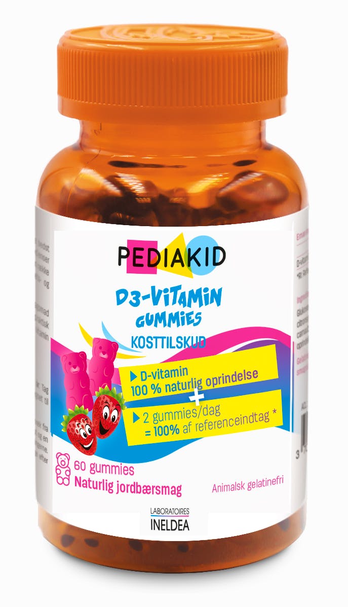 Pediakid Gummies Vitamin D3 Strawberry 60 stk