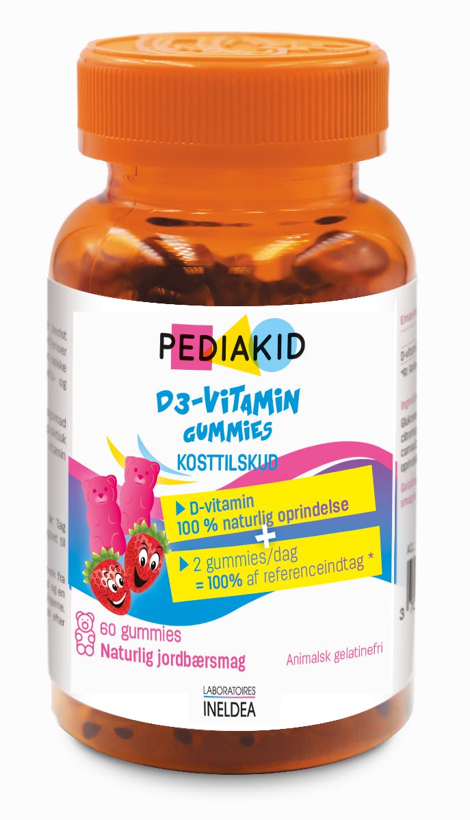 Pediakid Gummies Vitamin D3 Strawberry 60 stk
