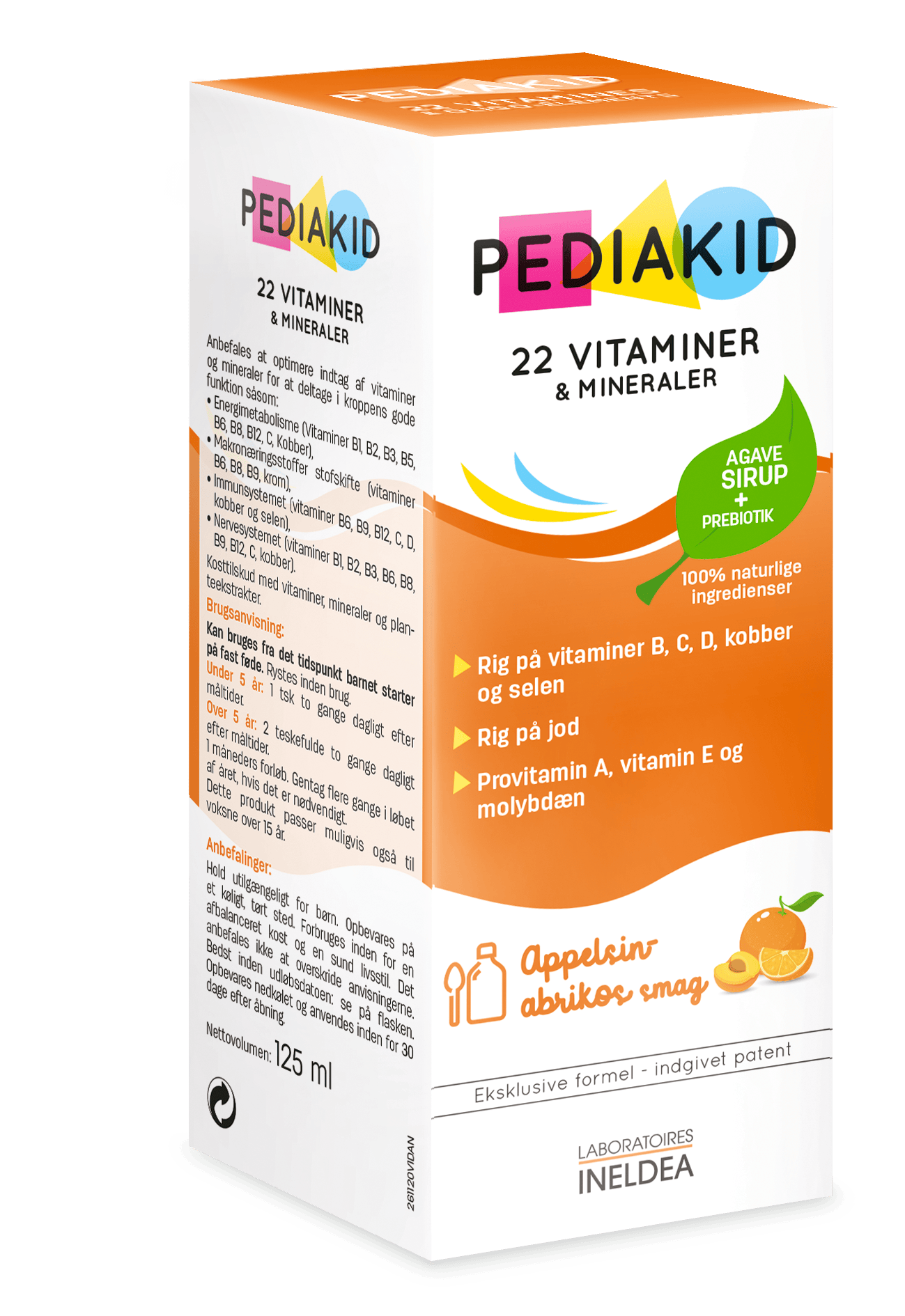 Pediakid 22 Vitamins Apricot Orange 125 ml