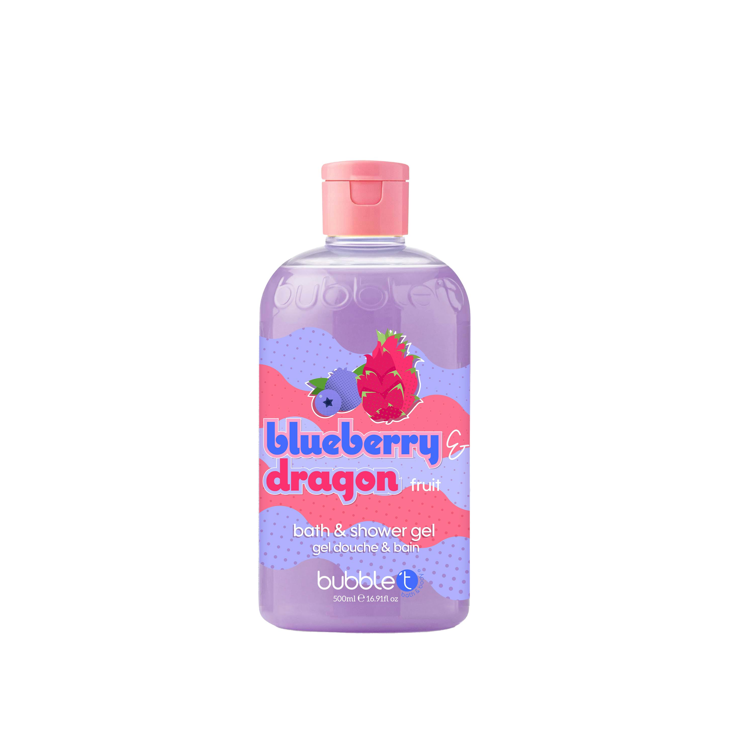 Bubble T Smoothie Blueberry & Dragon Fruit Bath & Shower Gel 500 ml