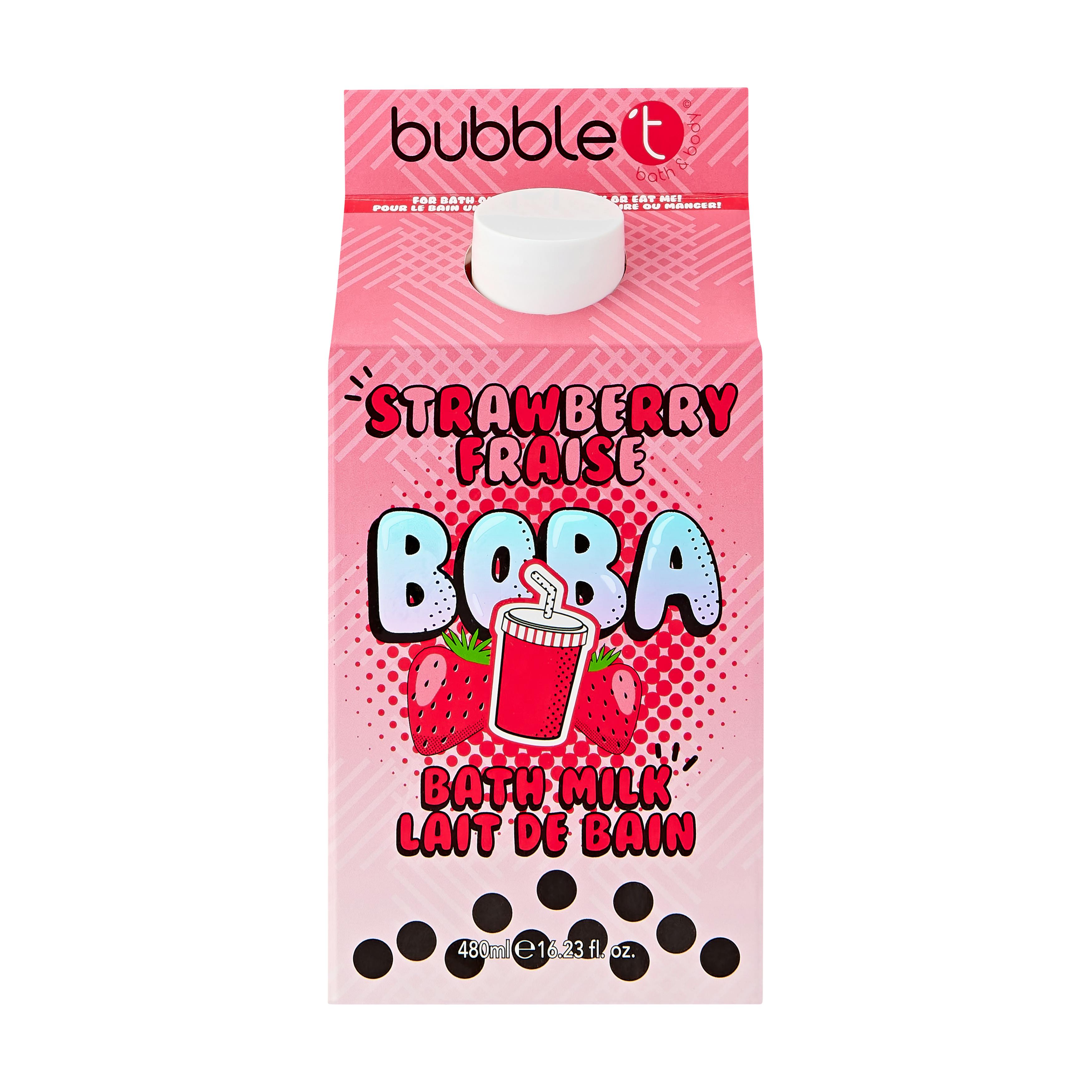 Bubble T Boba Strawberry Bath Milk 480 ml