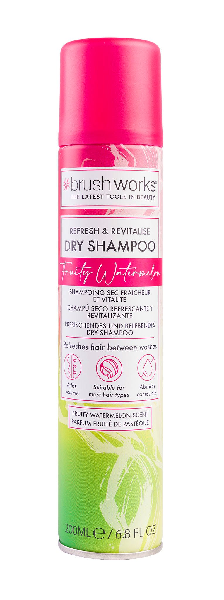 brushworks Refresh & Revitalise Fruity Watermelon Dry Shampoo 200 ml