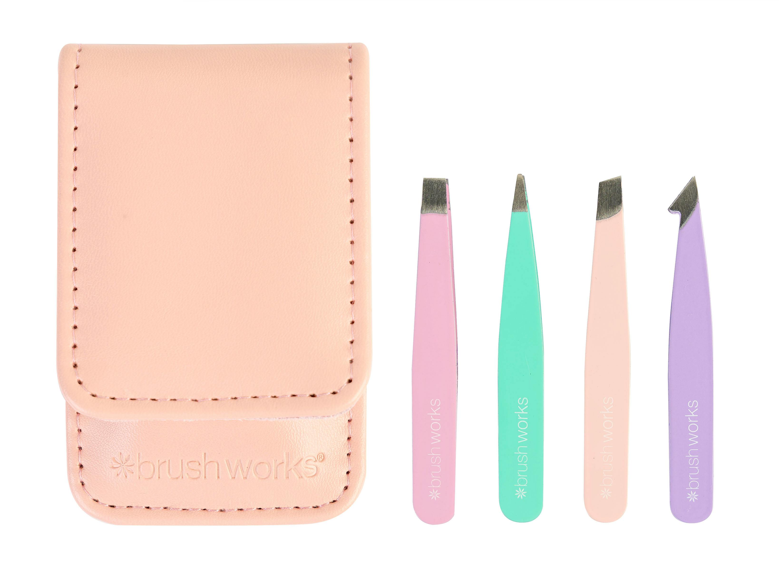 brushworks Travel Tweezer Set Pastels 5 st