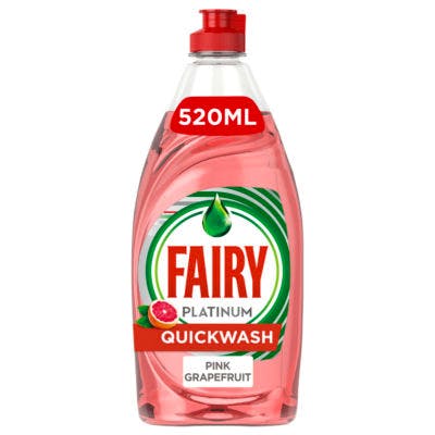 Fairy Platinum Washing Up Liquid Pink Grapefruit 520 ml