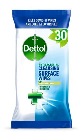 Dettol Antibacterial Surface Cleaning Wipes 30 stk
