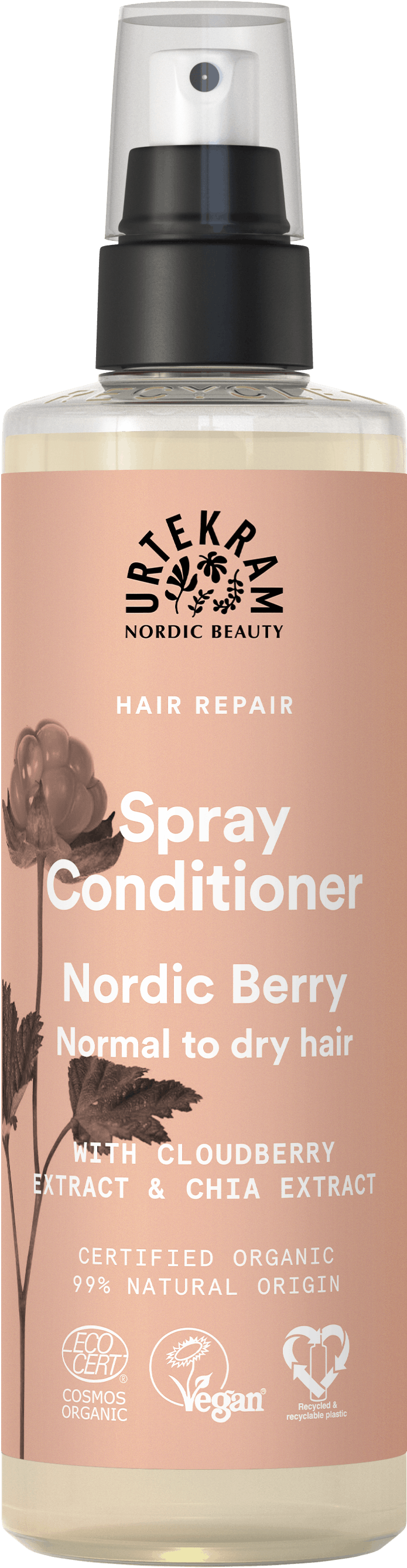 Urtekram Nordic Berry Spray Conditioner Normal To Dry Hair 250 ml