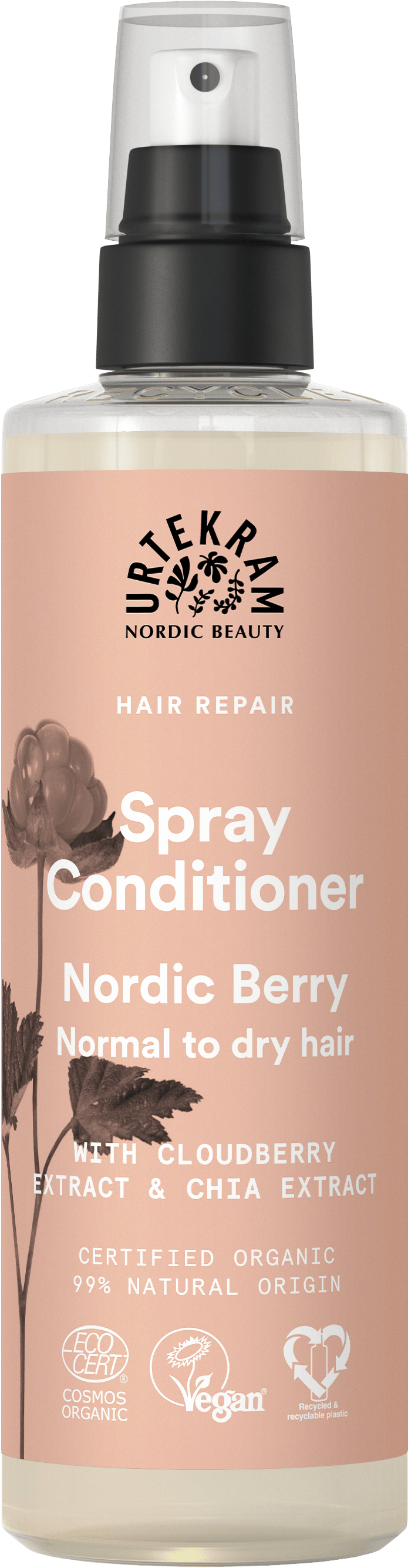 Urtekram Nordic Berry Spray Conditioner Normal To Dry Hair 250 ml
