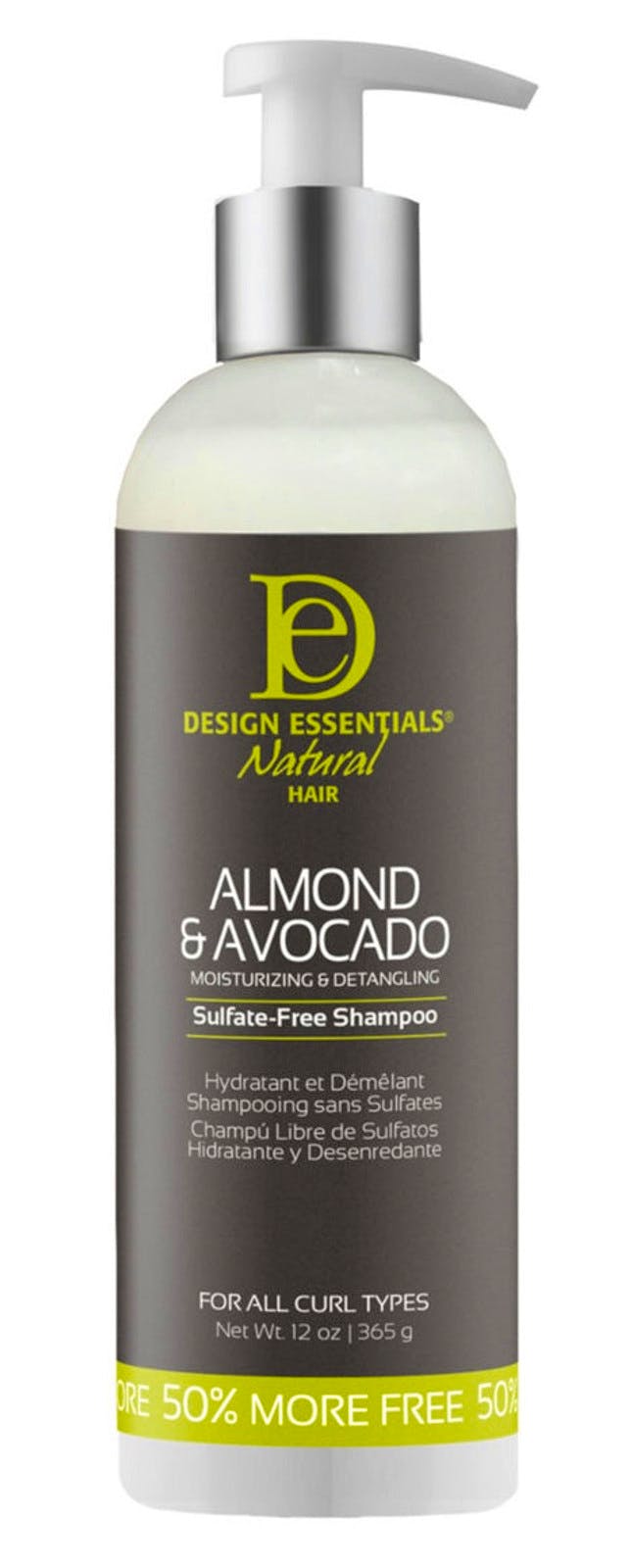 Design Essentials Almond & Avocado Sulfate-Free Shampoo 365 g