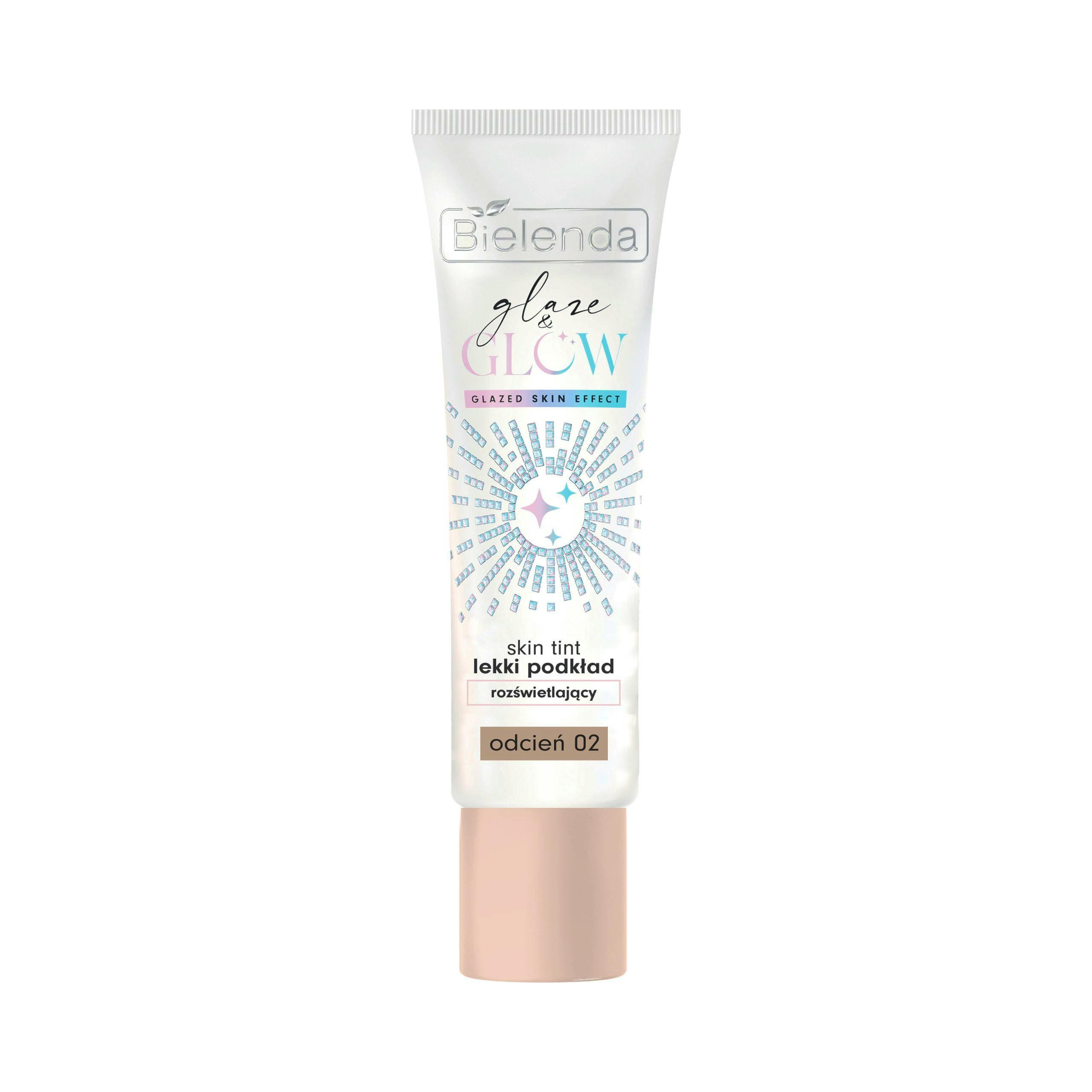 Bielenda GLAZE & GLOW Skin Tint Light Illuminating Foundation Shade 02 30 ml