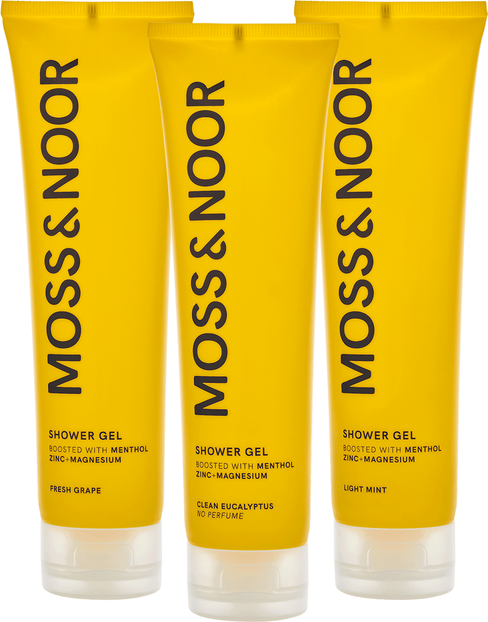 Moss & Noor After Workout Shower Gel Mixed 3 Pack 150 ml + 150 ml + 150 ml