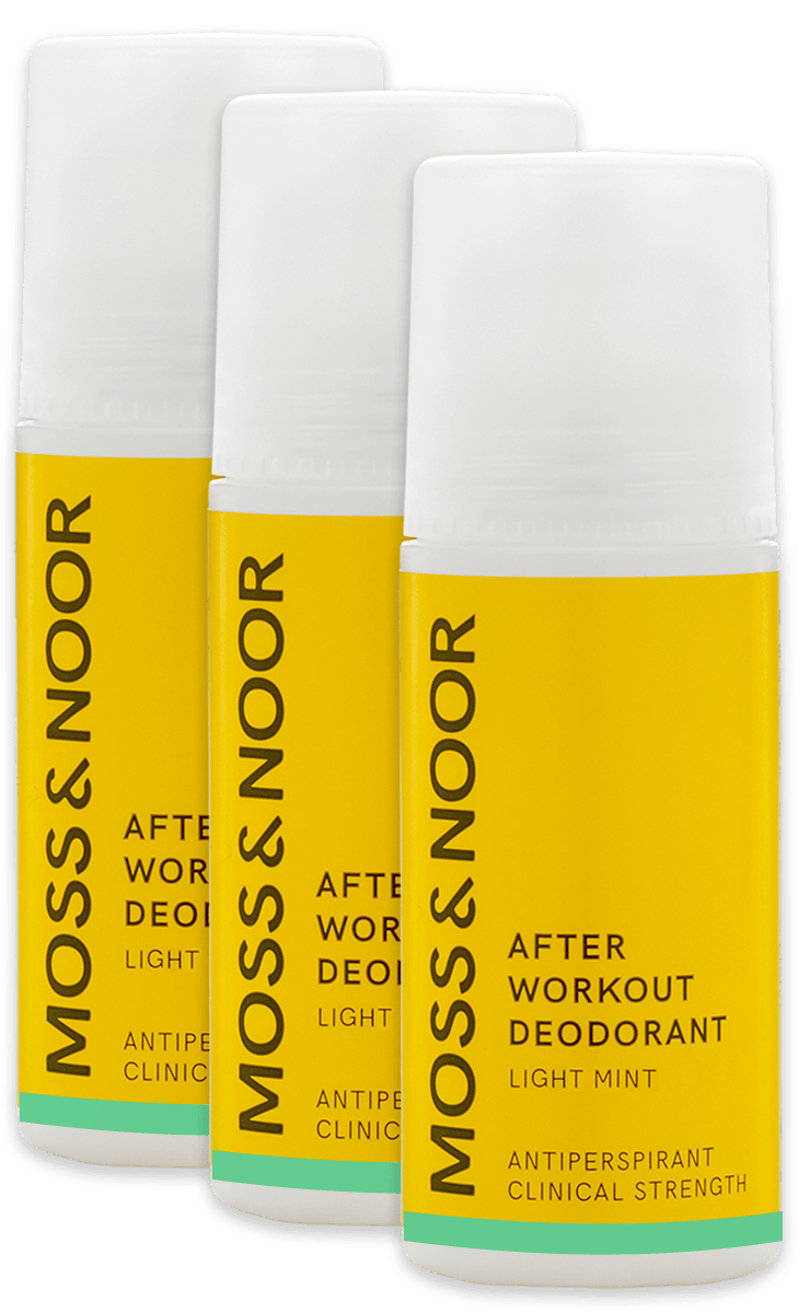 Moss & Noor After Workout Deodorant Light Mint 3 Pack 60 ml + 60 ml + 60 ml