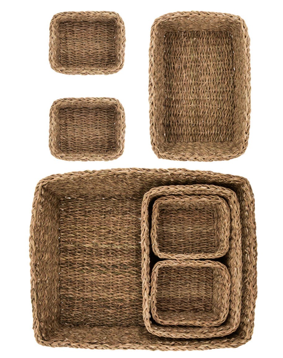 Meraki MKSquare Storage Baskets Nature 7 stk