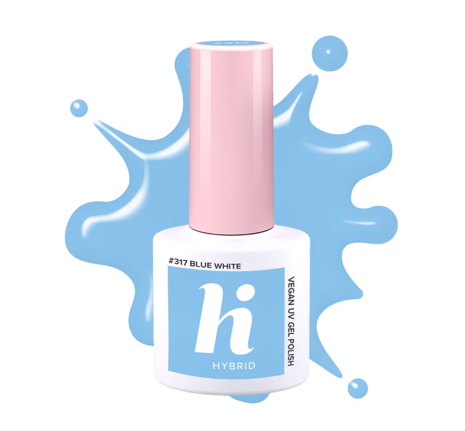 Hi Hybrid #317 Hybrid  UV Gel Polish Blue White 5 ml