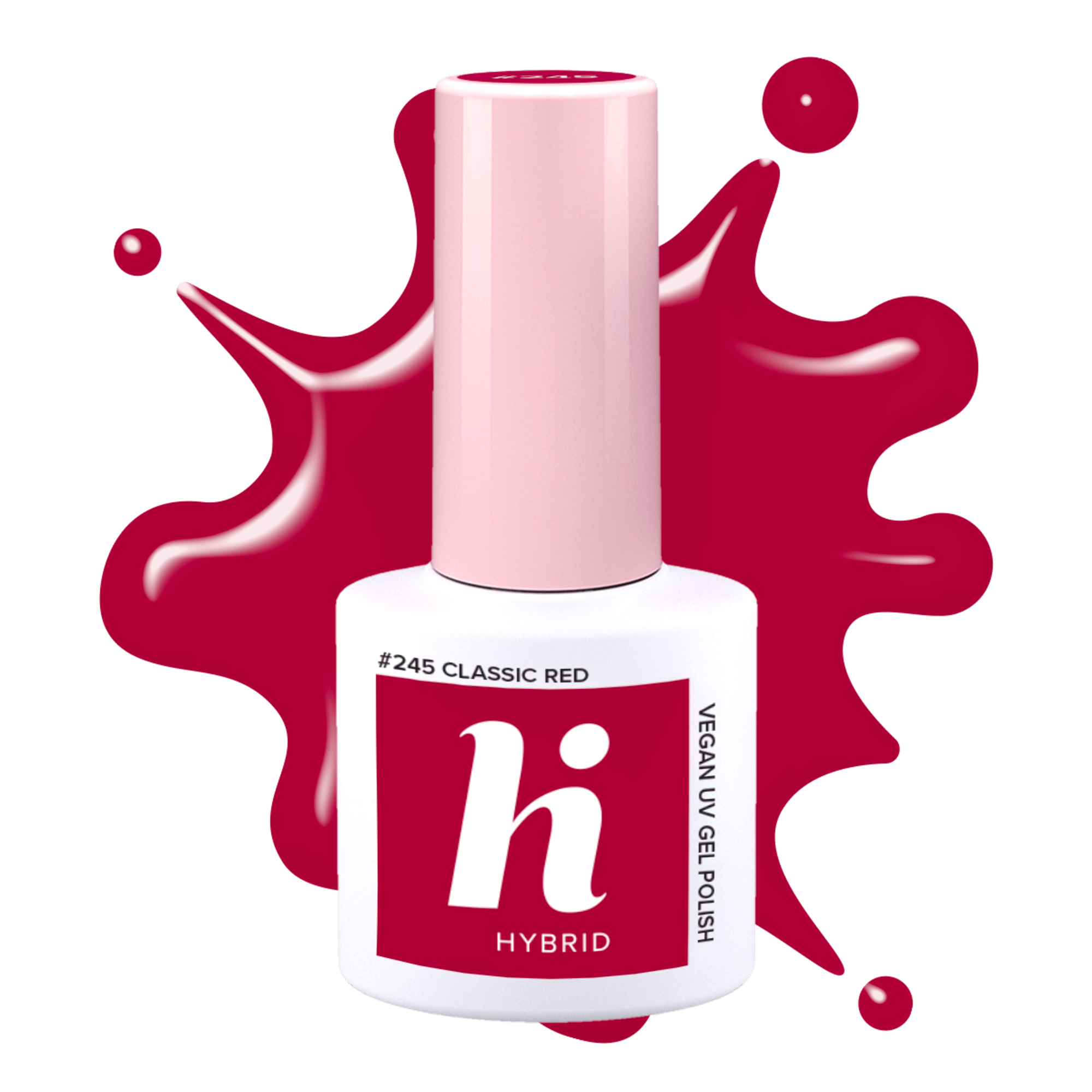 Hi Hybrid #245 Hybrid UV Gel Polish Classic Red 5 ml