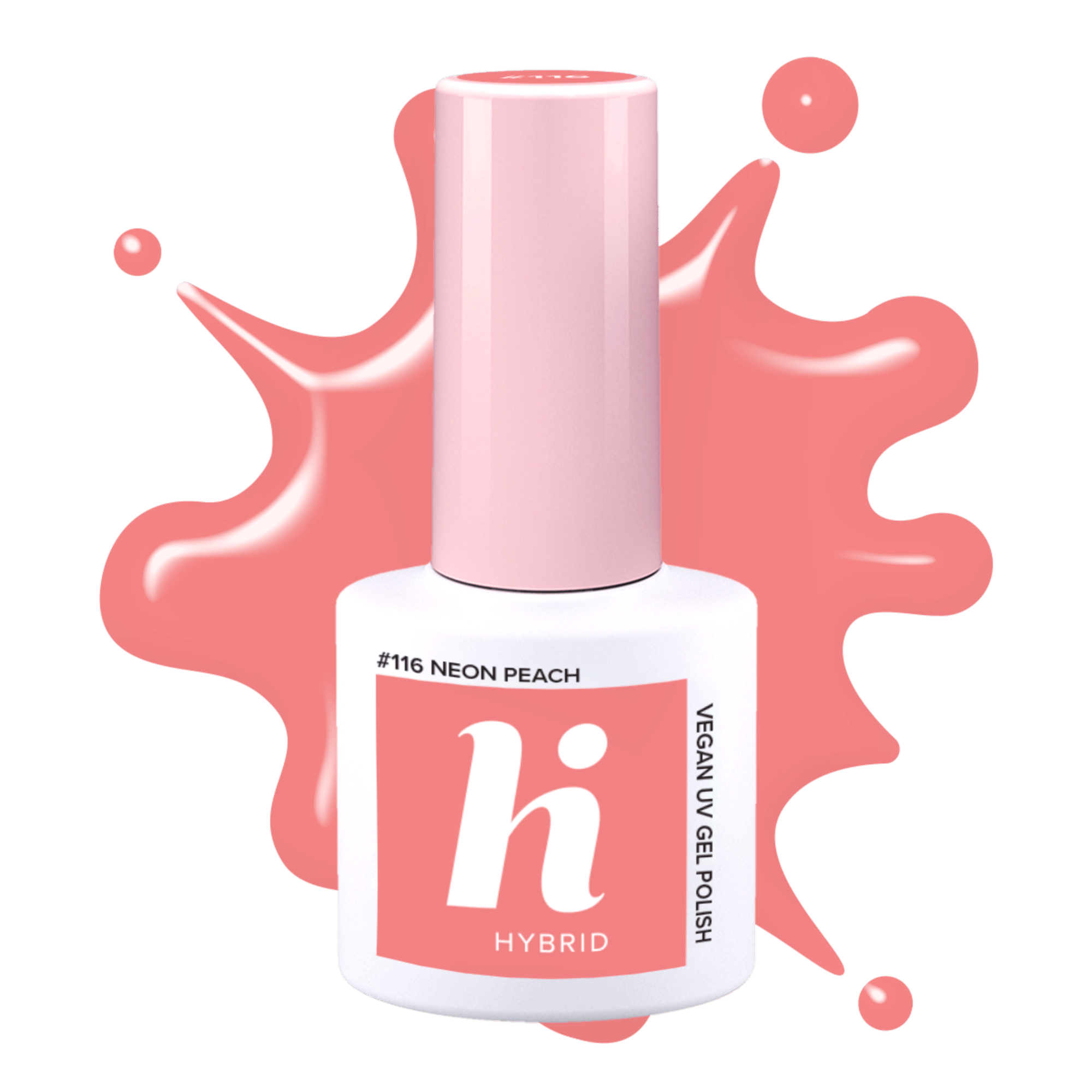 Hi Hybrid #116 Hybrid UV Gel Polish Neon Peach 5 ml