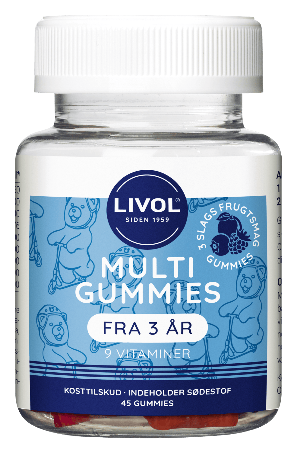 Livol Vitaminbj&oslash;rne Original Frugtsmag 45 stk