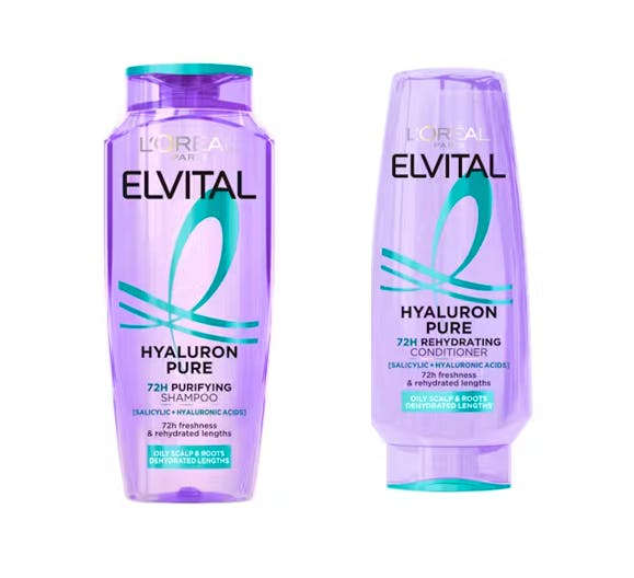 L'Or&eacute;al Paris Elvital Hyaluron Pure Shampoo & Conditioner 250 ml + 200 ml