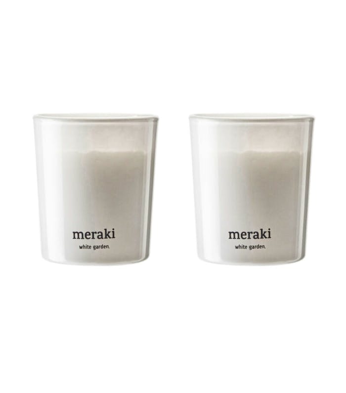 Meraki Duftlys White Garden 2 st