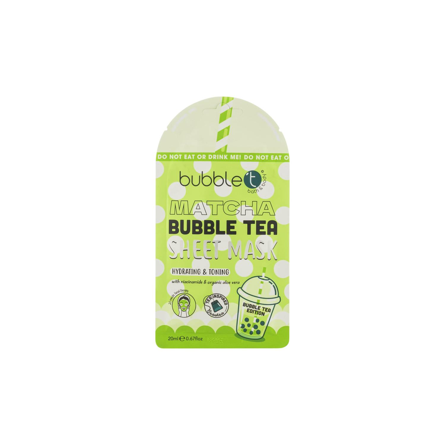 Bubble T Matcha Bubble Tea Sheet Mask 20 ml