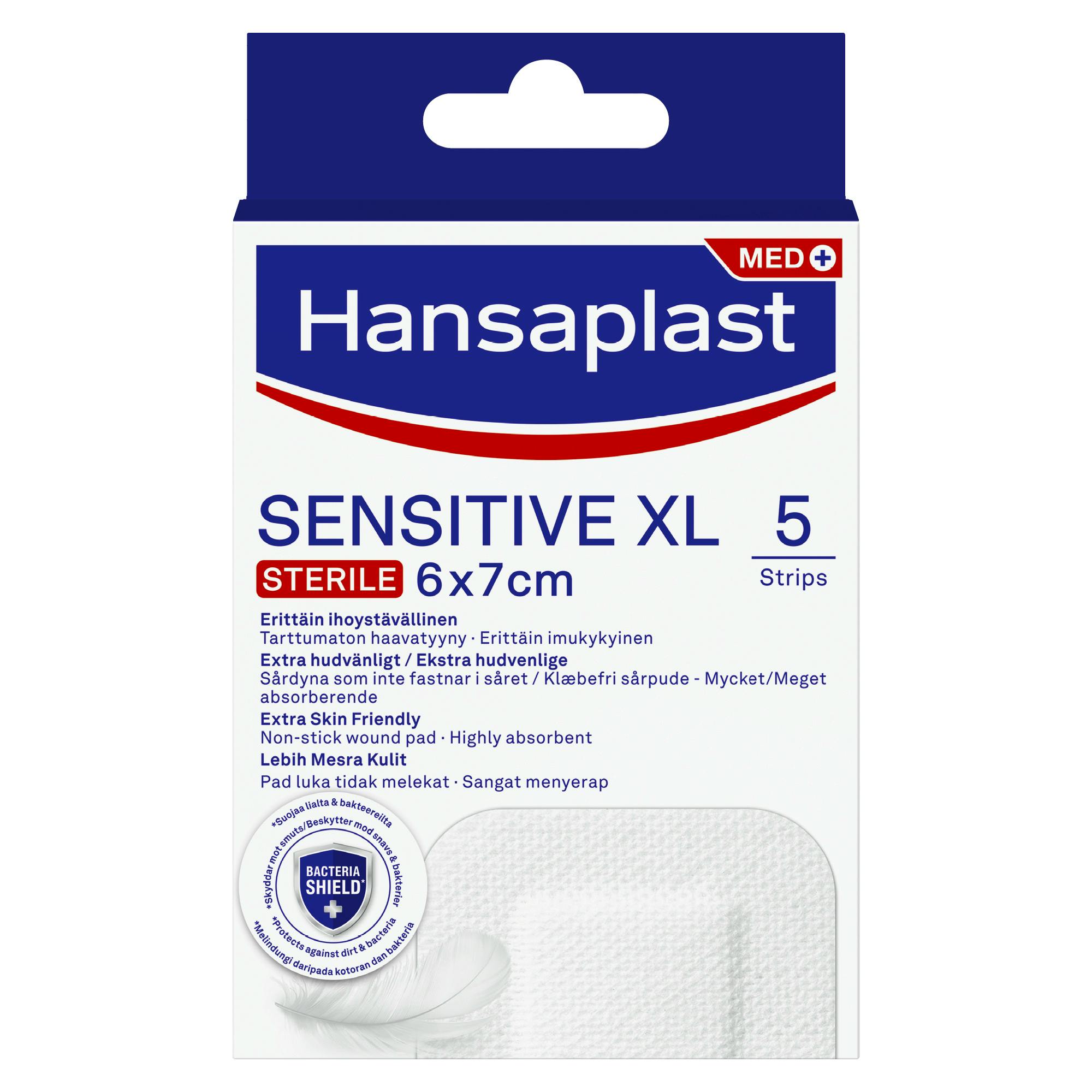 Hansaplast Sensitive XL 6 x 7 cm 5 st