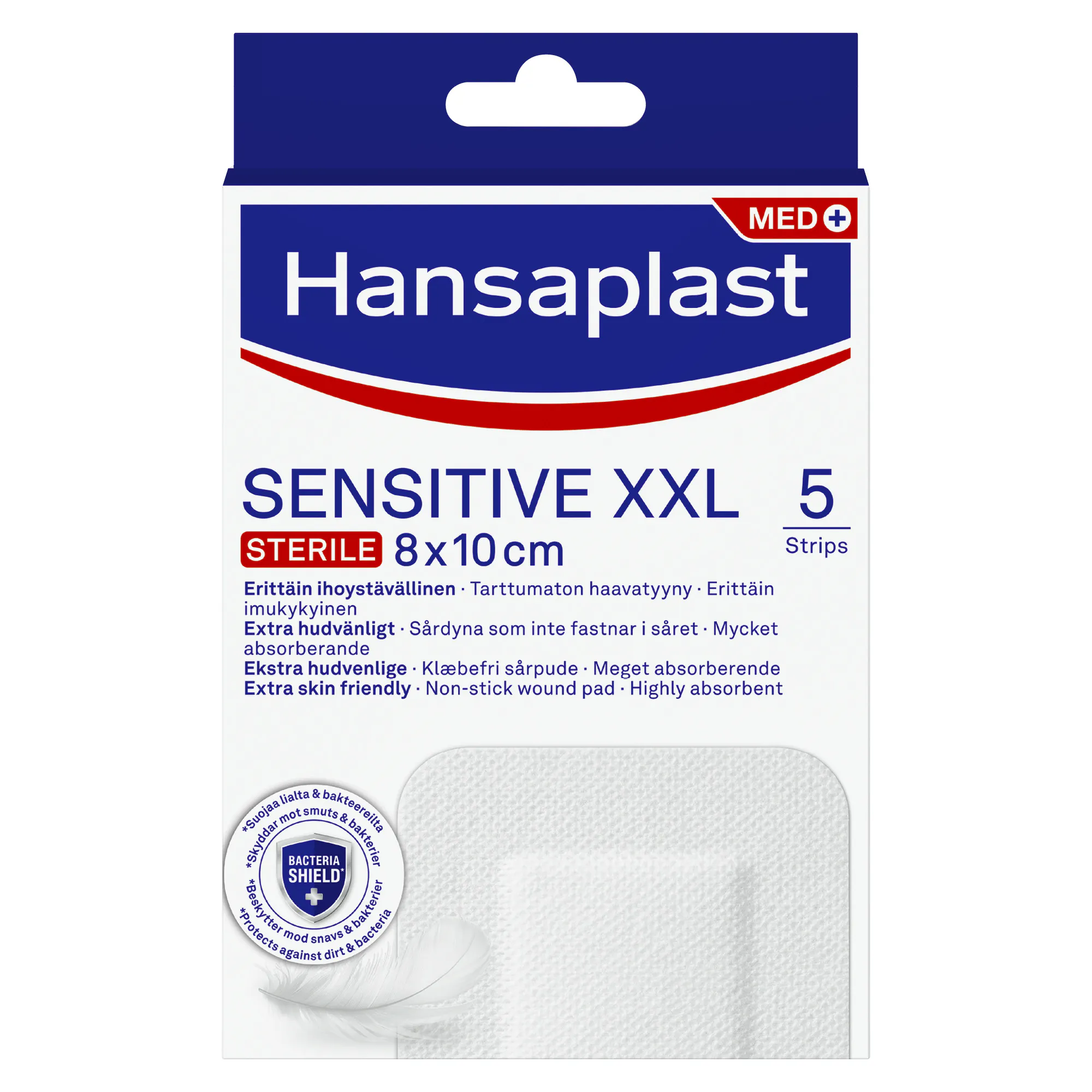 Hansaplast Sensitive XXL 8 x 10 cm 5 pcs