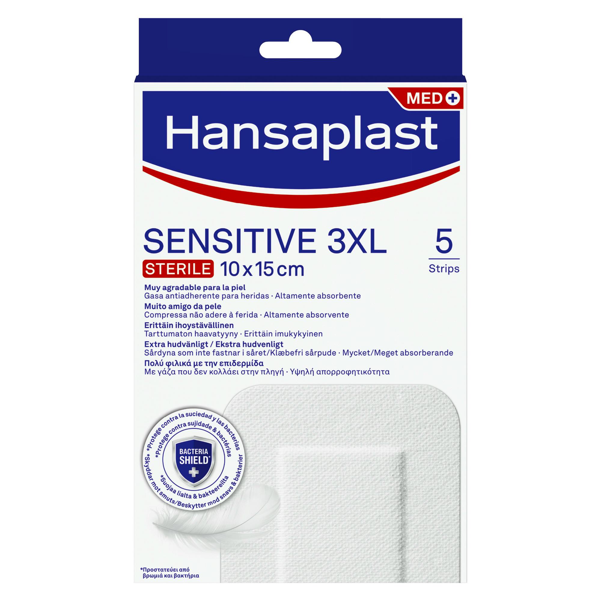 Hansaplast Sensitive 3XL 10 x 15 cm 5 st
