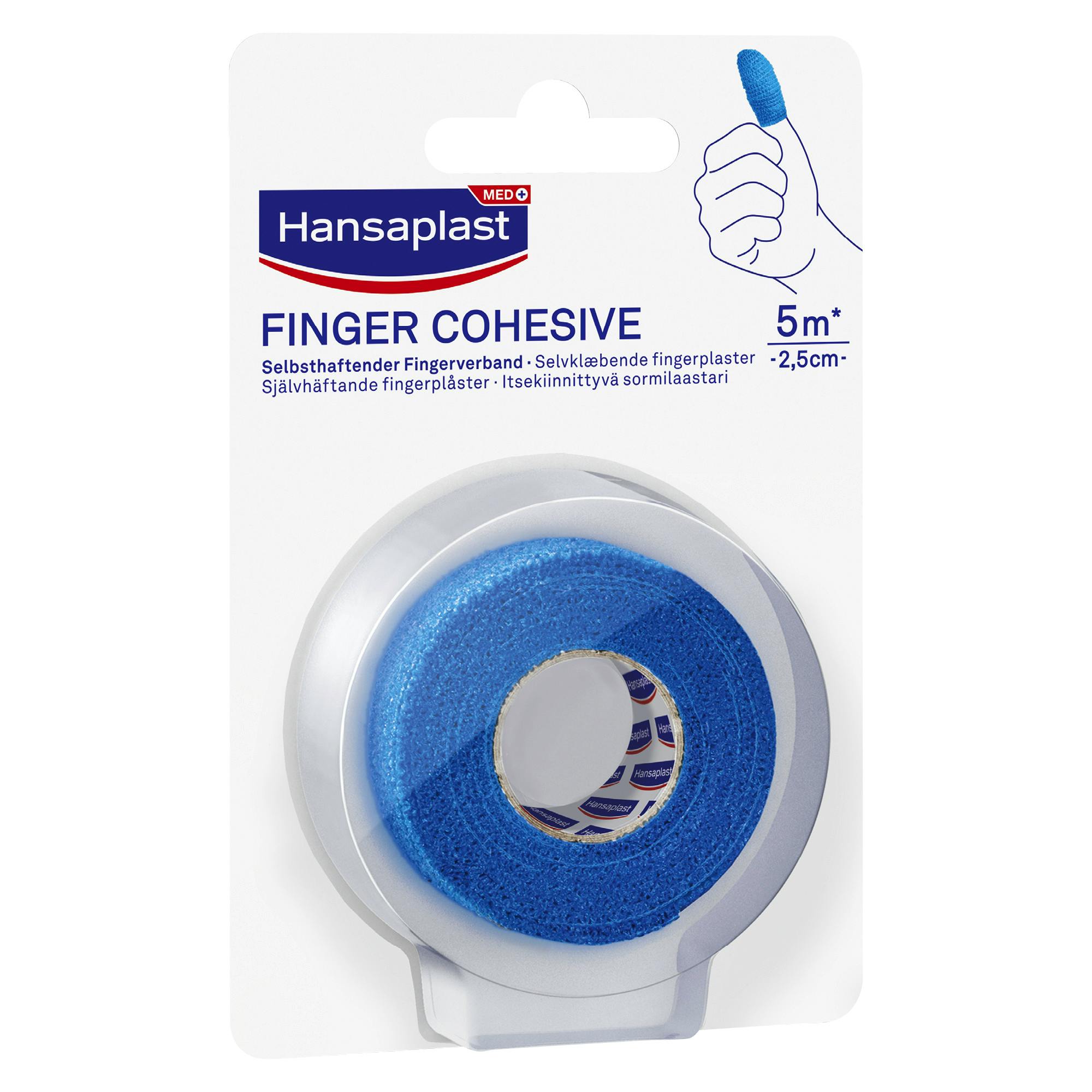 Hansaplast Finger Cohesive Blue 5 m x 2,5 cm 1 st