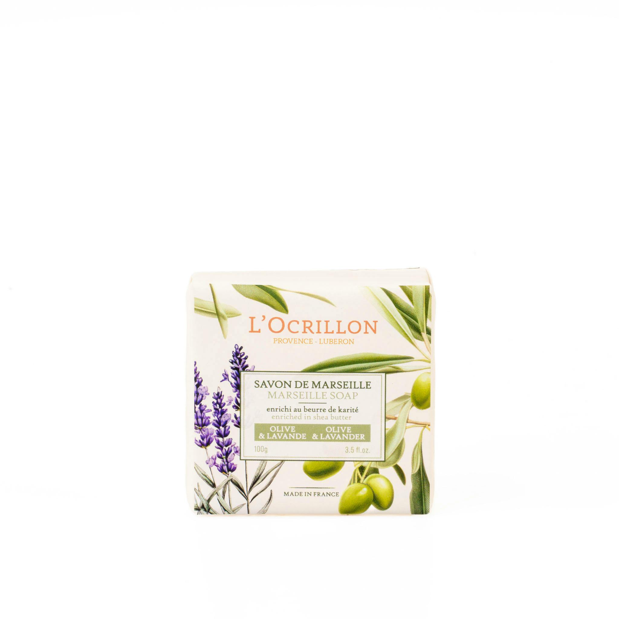 L'Ocrillon Solid Marseille Soap Olive-Lavender 100 g