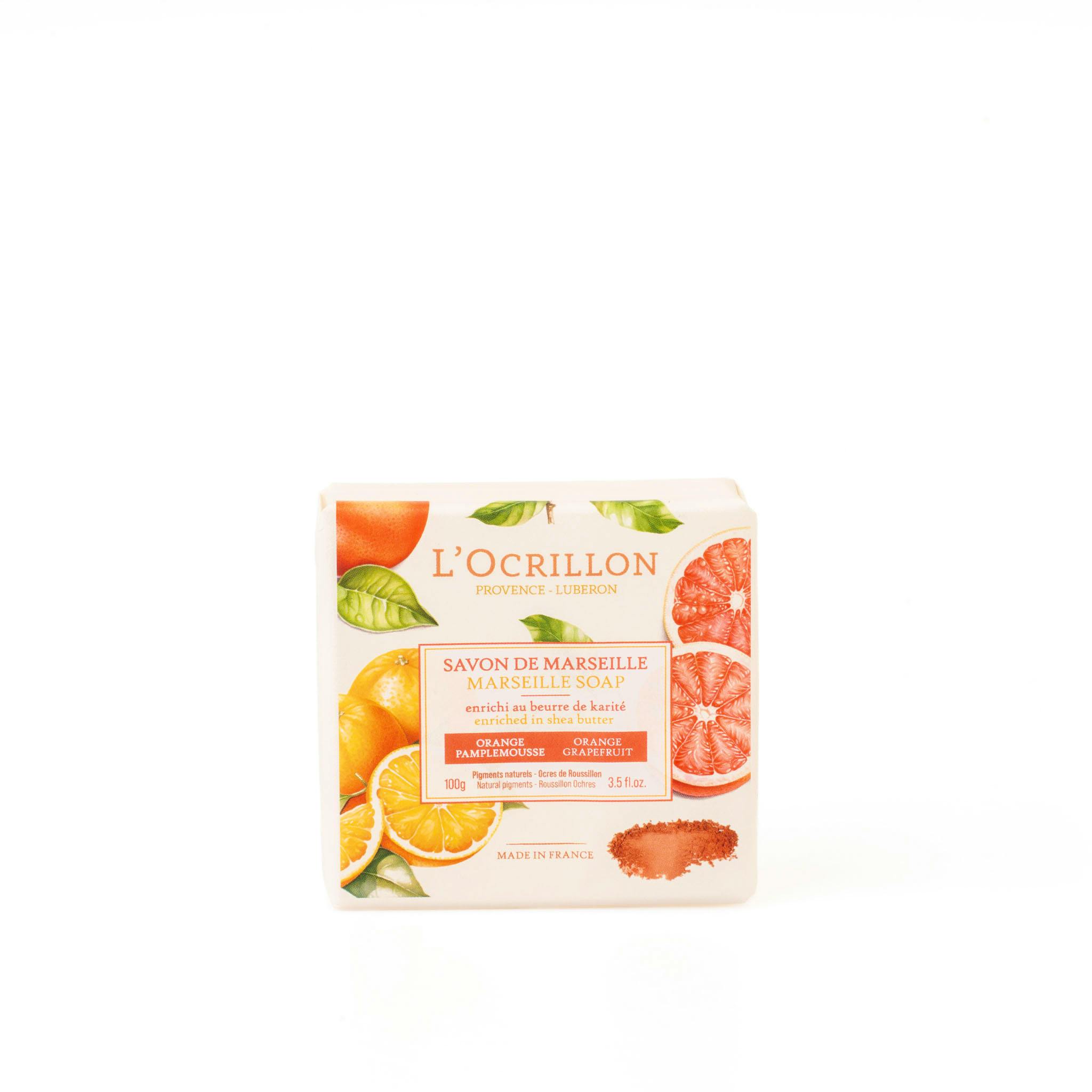 L'Ocrillon Solid Marseille Soap Orange-Grapefruit 100 g